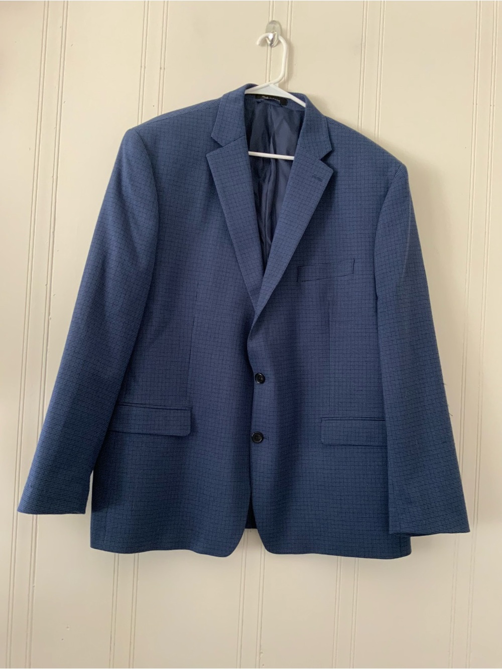 Lauren Ralph Lauren Textured Navy Blue Two-Button Sport Coat